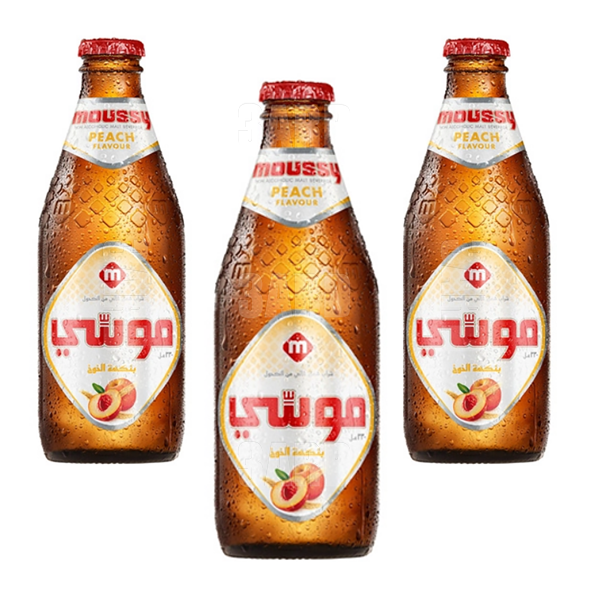 Moussy Peach‏ Malt Drink 275ml Pack of 3 3ard