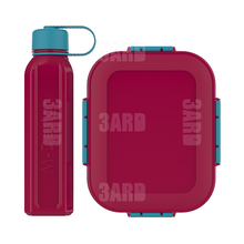 Load image into Gallery viewer, M-Design Lunch Set - 2.1L Lunch Box & 800ml Water Bottle & 3pcs Cutlery Set New