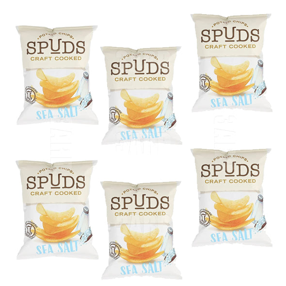 Spuds Potato Chips Sea Salt 40g Pack of 6 3ard
