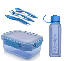 Load image into Gallery viewer, M-Design Lunch Set -  1.6L Lunch Box & 650ml Water Bottle & 3pcs Cutlery Set
