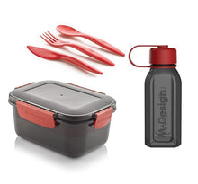 Load image into Gallery viewer, M-Design Lunch Set - 1.1L Lunch Box & 500ml Water Bottle & 3pcs Cutlery Set