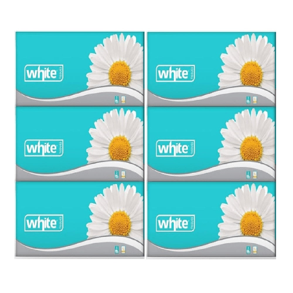 White Large Pack 500 Sterilized Tissues - Pack of 6