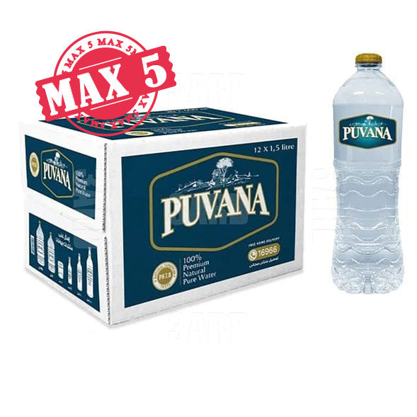 Puvana Natural Water 1.5 L - Pack of 12