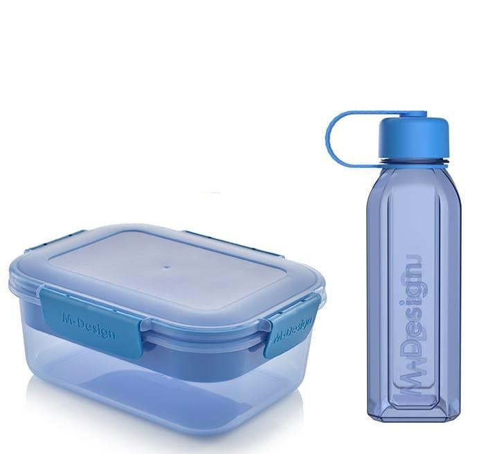 M-Design 1.6L Lunch Box & 650ml Water Bottle