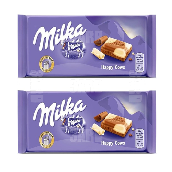 Milka Happy Cows Chocolate 100g - Pack of 2
