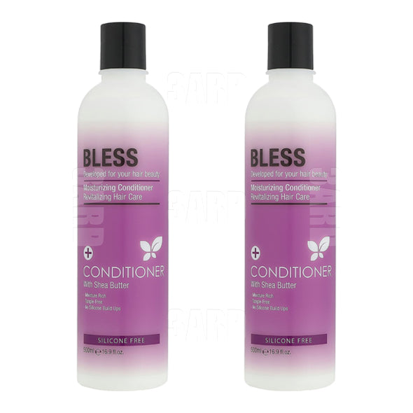 Bless Hair Conditioner Shea Butter Silicone Free 500ml - Pack of 2