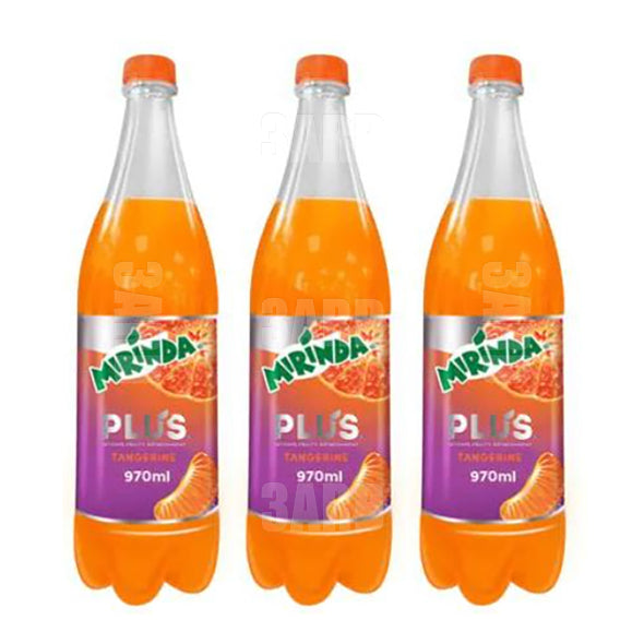 Mirinda Plus Tangerine 970ml - Pack of 3