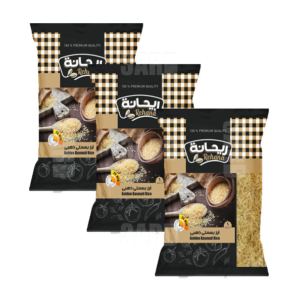 Rehana Golden Basmati Rice 1kg - Pack of 3