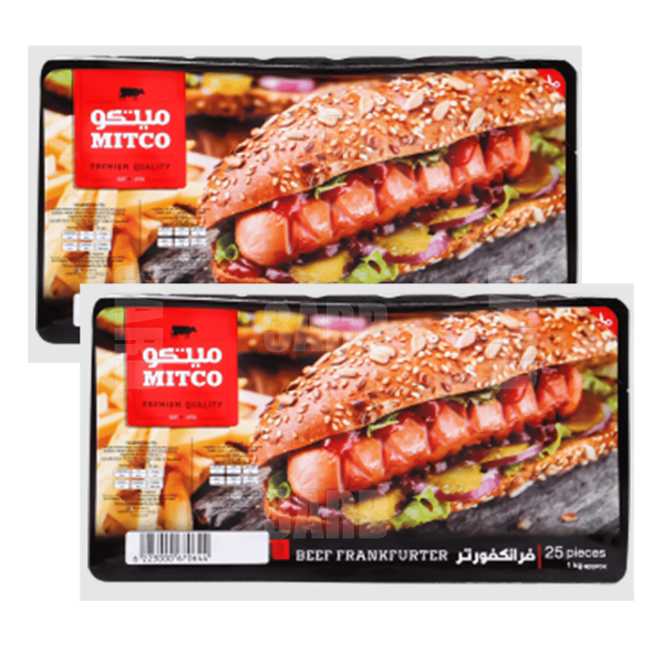 Mitco Frankfurter 25pcs 1kg - Pack of 2