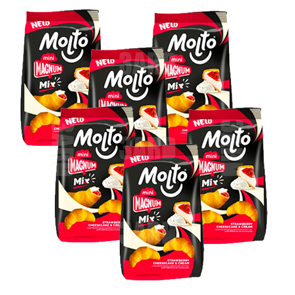 Molto Mini Magnum Mix Strawberry & Cream - Pack of 6