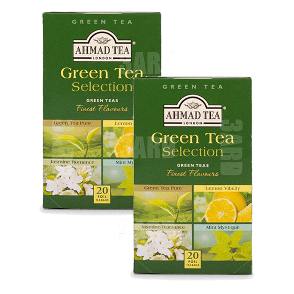 Ahmad Tea Green Tea Selection 20 Teabags - Pack of 2