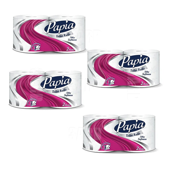 Papia Toilet Rolls 2pcs - Pack of 4