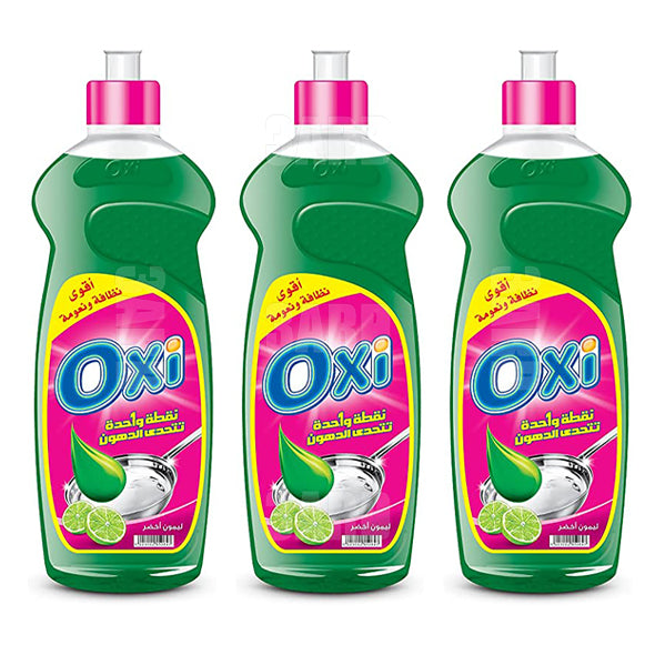Oxi Dish Wash Liquid Green Lemon 600ml - Pack of 3