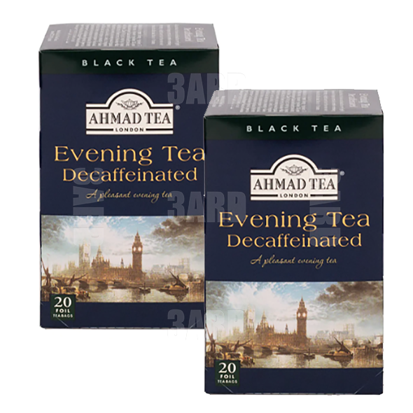 Ahmad Tea Evening Decaffeinated Tea 20 Teabags - Pack of 2