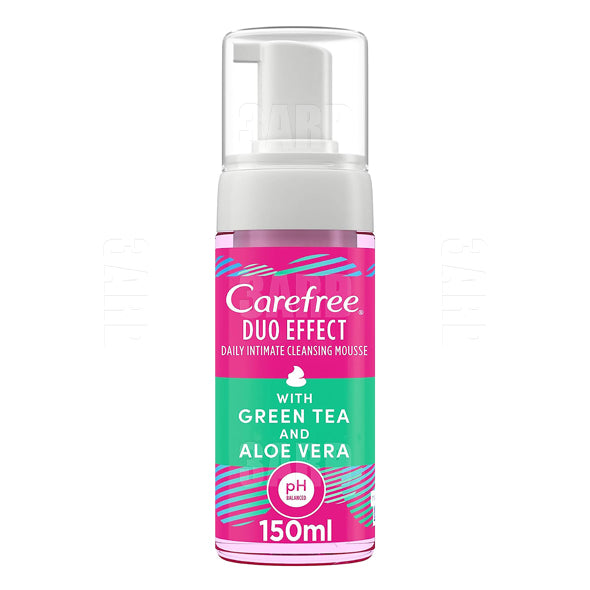 Carefree Daily Intimate Cleansing Mousse Green Tea & Aloe Vera 150ml - pack of 1