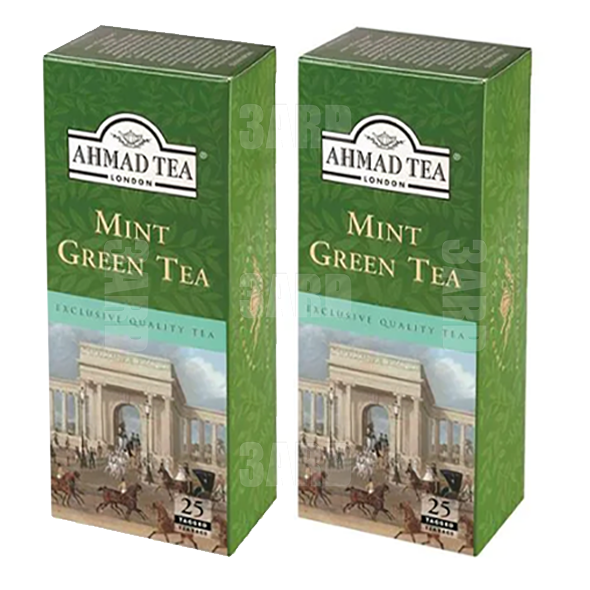 Ahmad Tea Mint Green Tea 25 Teabags - Pack of 2