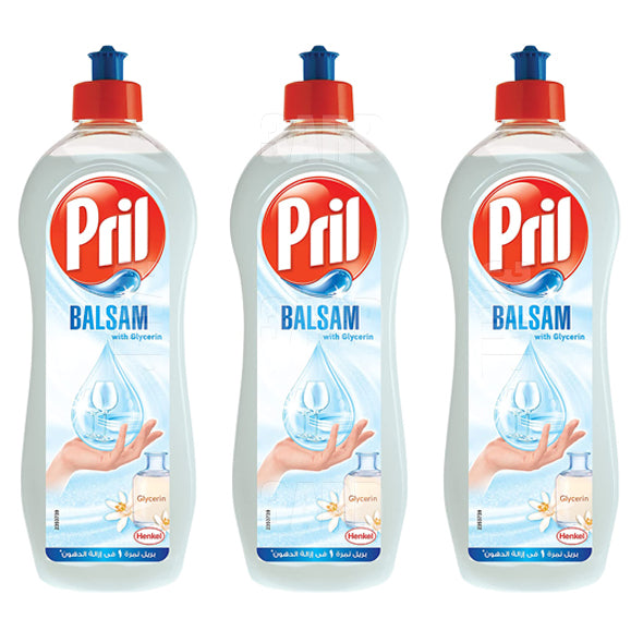 Pril Dish Wash Liquid Balsam with Glycerin 600ml - Pack of 3