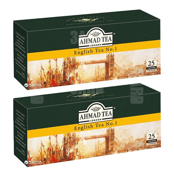 Ahmad Tea English Tea Num 1 25 Teabags - Pack of 2