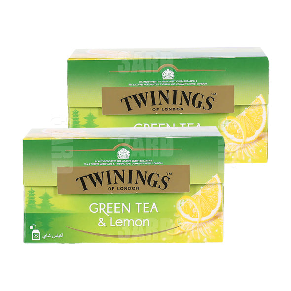 Twinings Green Tea Lemon 25 Bags - Pack of 2
