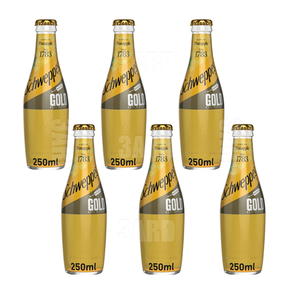 Schweppes Gold Pinapple 250ml - Pack of 6