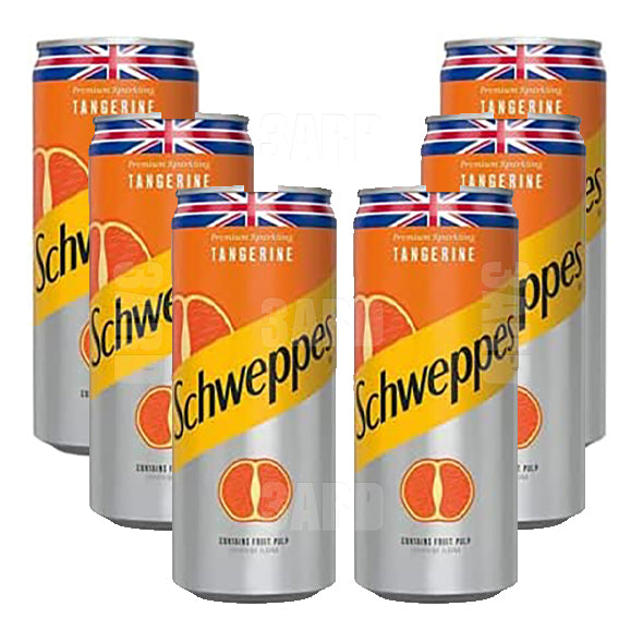 Schweppes Tangerine Can 300ml - Pack of 6