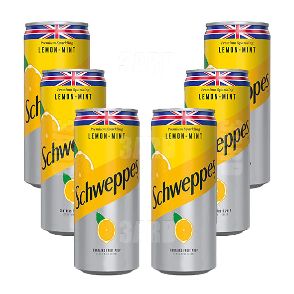 Schweppes Lemon Mint Can 300ml - Pack of 6