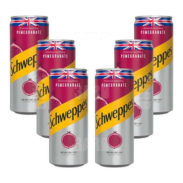 Schweppes Pomegranate Can 300ml - Pack of 6