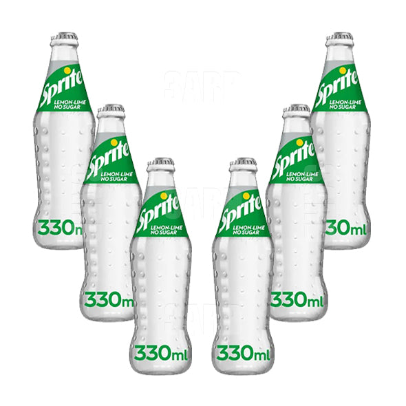 Sprite Zero Glass Bottle 330ml - Pack of 6