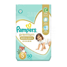 Load image into Gallery viewer, Pampers Premium Care Diapers Size 5 (11-25 kg) 50 pcs - Pack of 1
