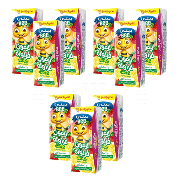 Beyti Bee Lemon Strawberry Drink Sweetened with Honey 225 ml - Pack of 9