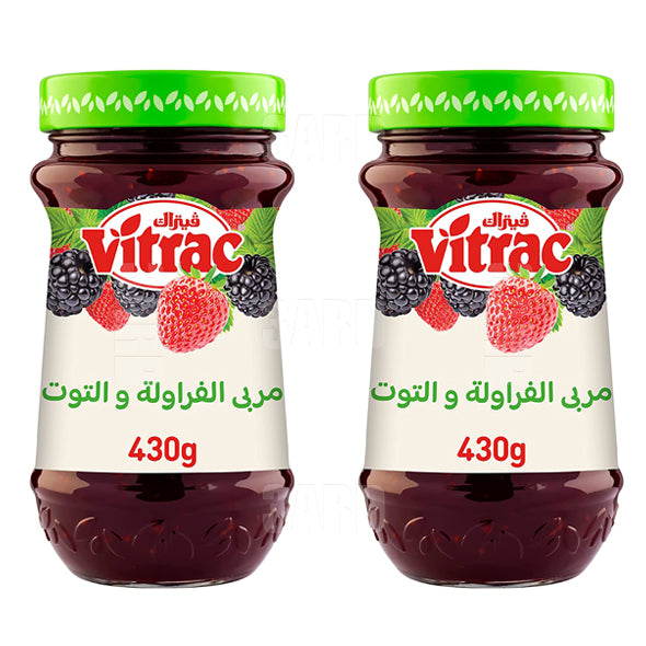 Vitrac Strawberry & Raspberry Jam 430g - Pack of 2