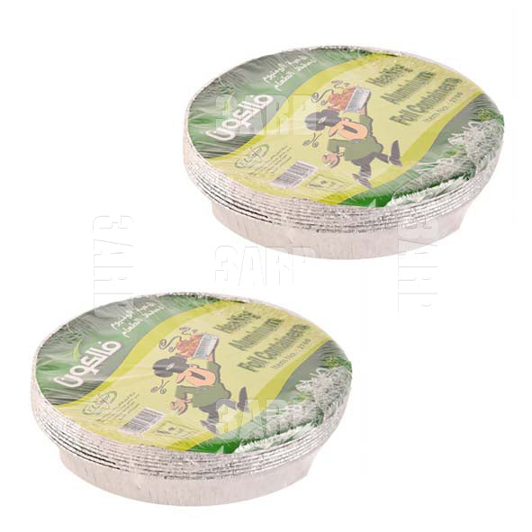 Falcon Foil Rounded Plates with Covers 16cm 10pcs - Pack of 2