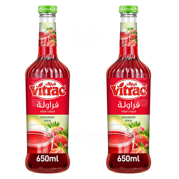 Vitrac Strawberry Syrup 650ml - Pack of 2