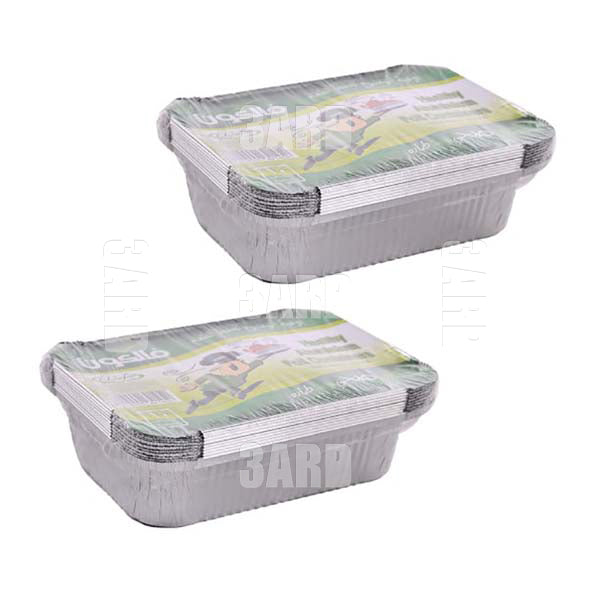 Falcon Food Containers Foil with Covers 17 x 23 cm 10pcs - Pack of 2