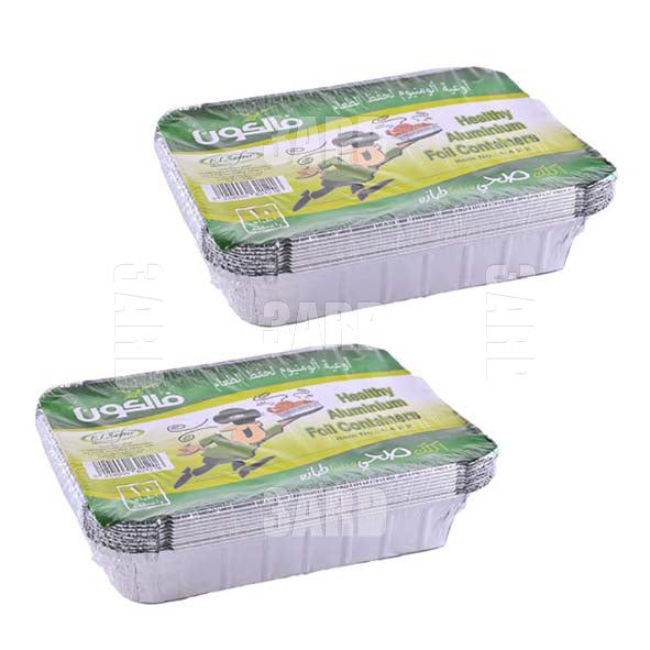 Falcon Food Containers Foil with Covers 21.5 x 15 cm 10pcs - Pack of 2