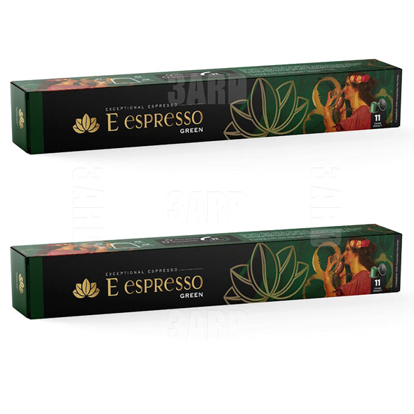 E Espresso Intensity 11 (Green) 10caps - Pack of 2