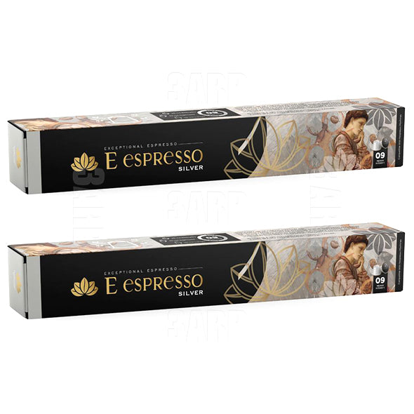 E Espresso Intensity 9 (Silver) 10caps - Pack of 2
