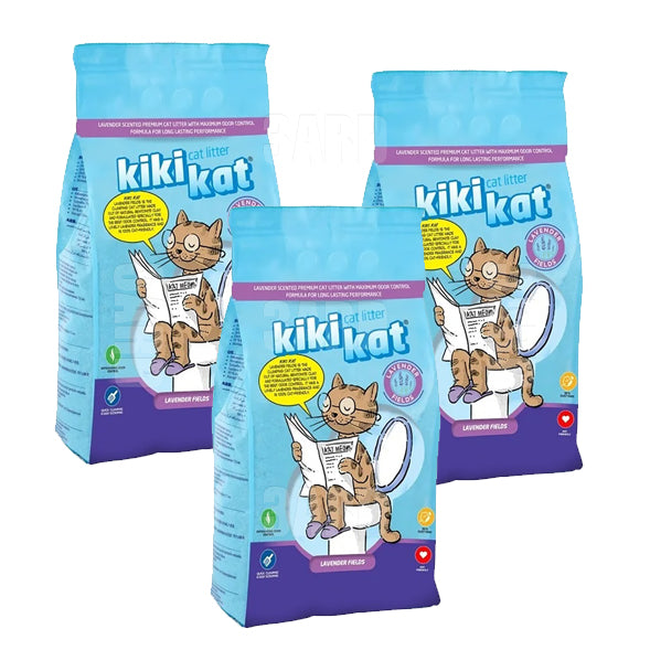 Kiki Kat Cat Litter Lavender 5L - Pack of 3