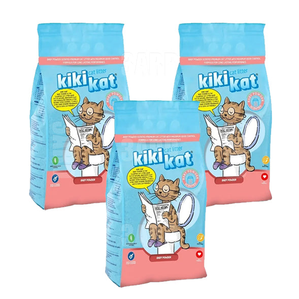 Kiki Kat Cat Litter Baby Powder 5L - Pack of 3