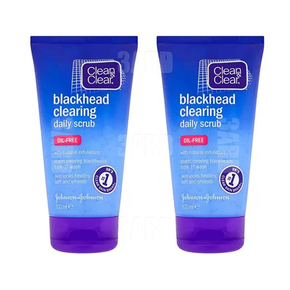 Clean & Clear Daily Facial Scrub Blackhead 100ml - Pack of 2