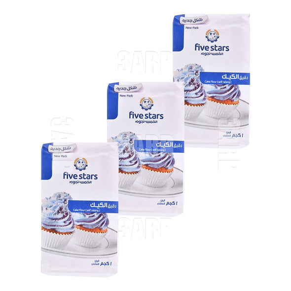 Five Stars Cake Flour 1kg - Pack of 3