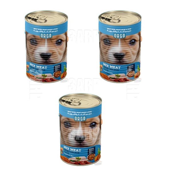 Orgo Wet Food Puppy Mix Meat Veg & Soup 400g - Pack of 3