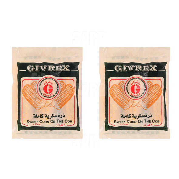 Givrex Sweet Corn on the Cob 3 Pieces - Pack of 2