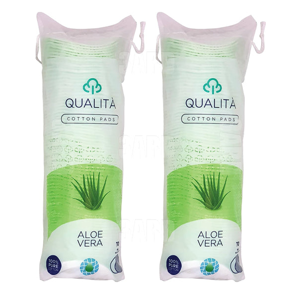 Qualita Cotton Pads Alovera 70 Pcs - pack of 2