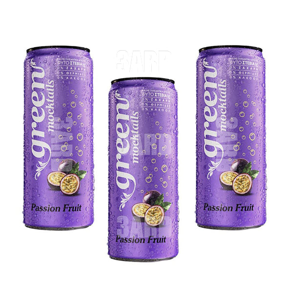 Green Cola Passion Fruit Sugar-Free Soft Drink 330ml - Pack of 3