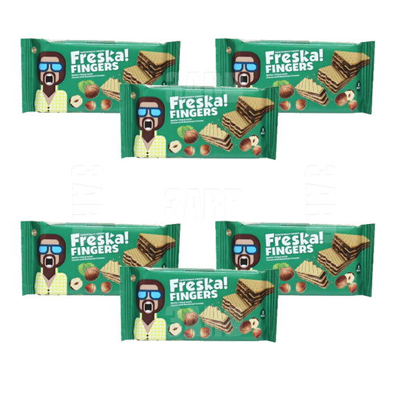 Freska Fingers Wafer Cocoa Hazelnut Cream Filled - Pack of 6