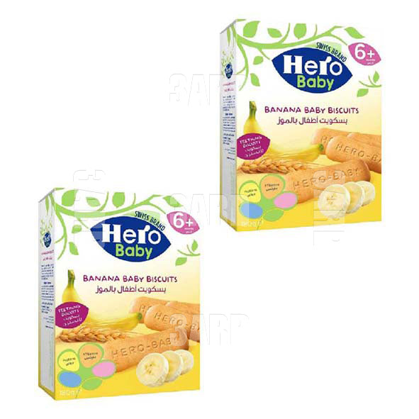 Hero Baby Biscuits with Banana 180g - Pack of 2