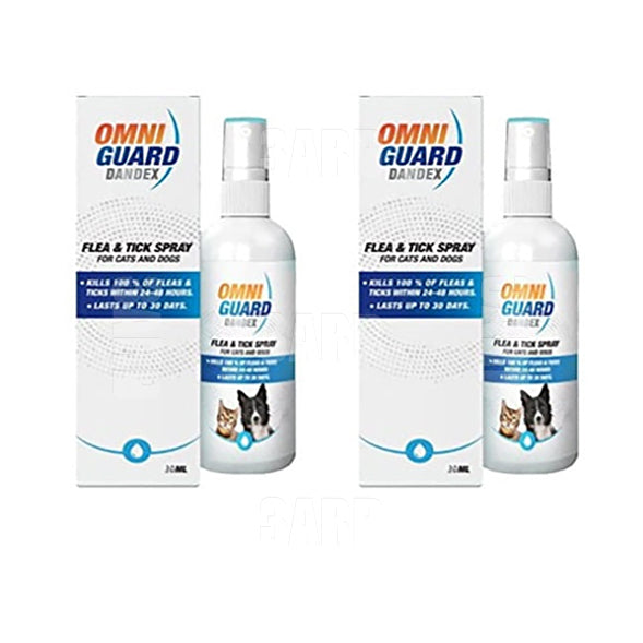 Omni Guard Cats & Dogs Flea & Ticks Spray 30ml - Pack of 2