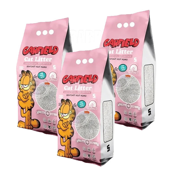 Garfield Cat Litter Baby Powder 5L - Pack of 3