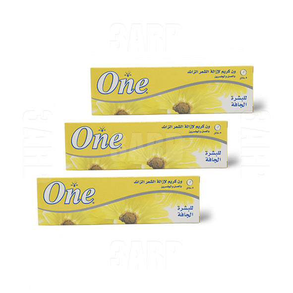 One Hair Remover Cream Yellow 90ml - Pack of 3